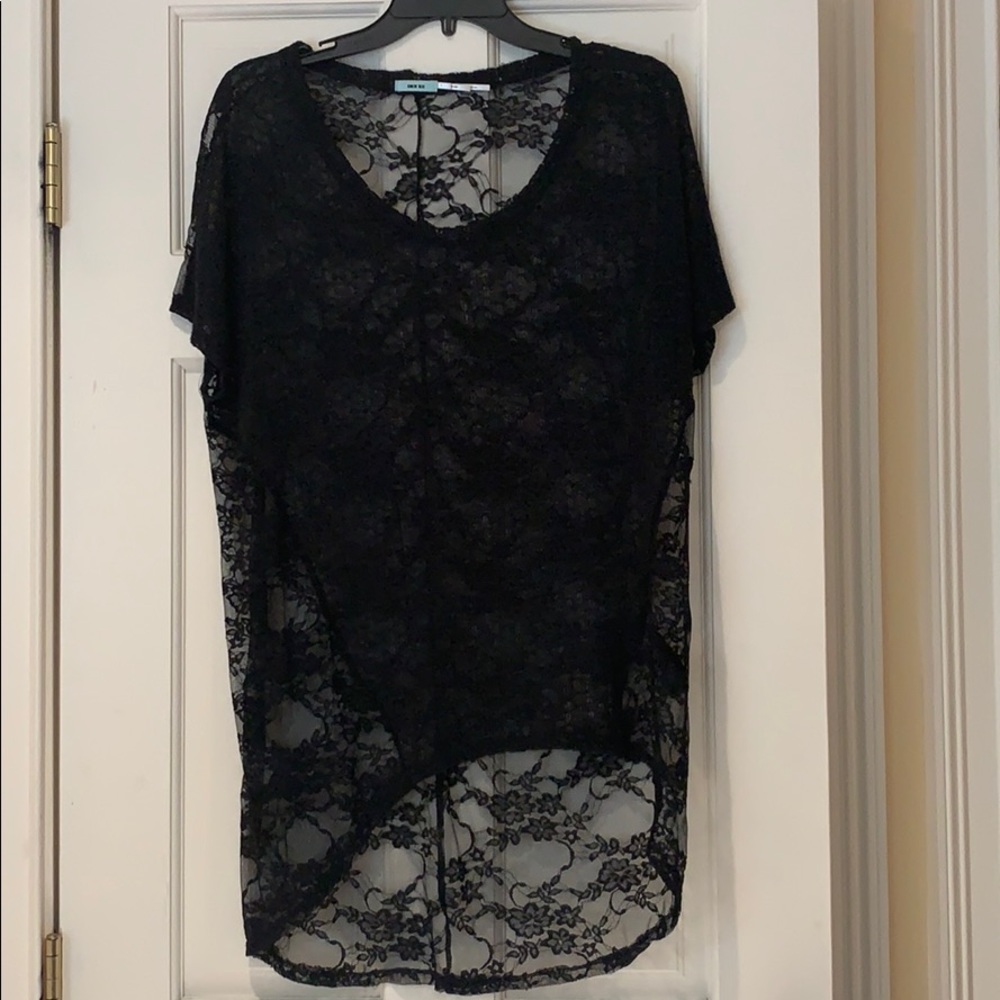 Black sheer top